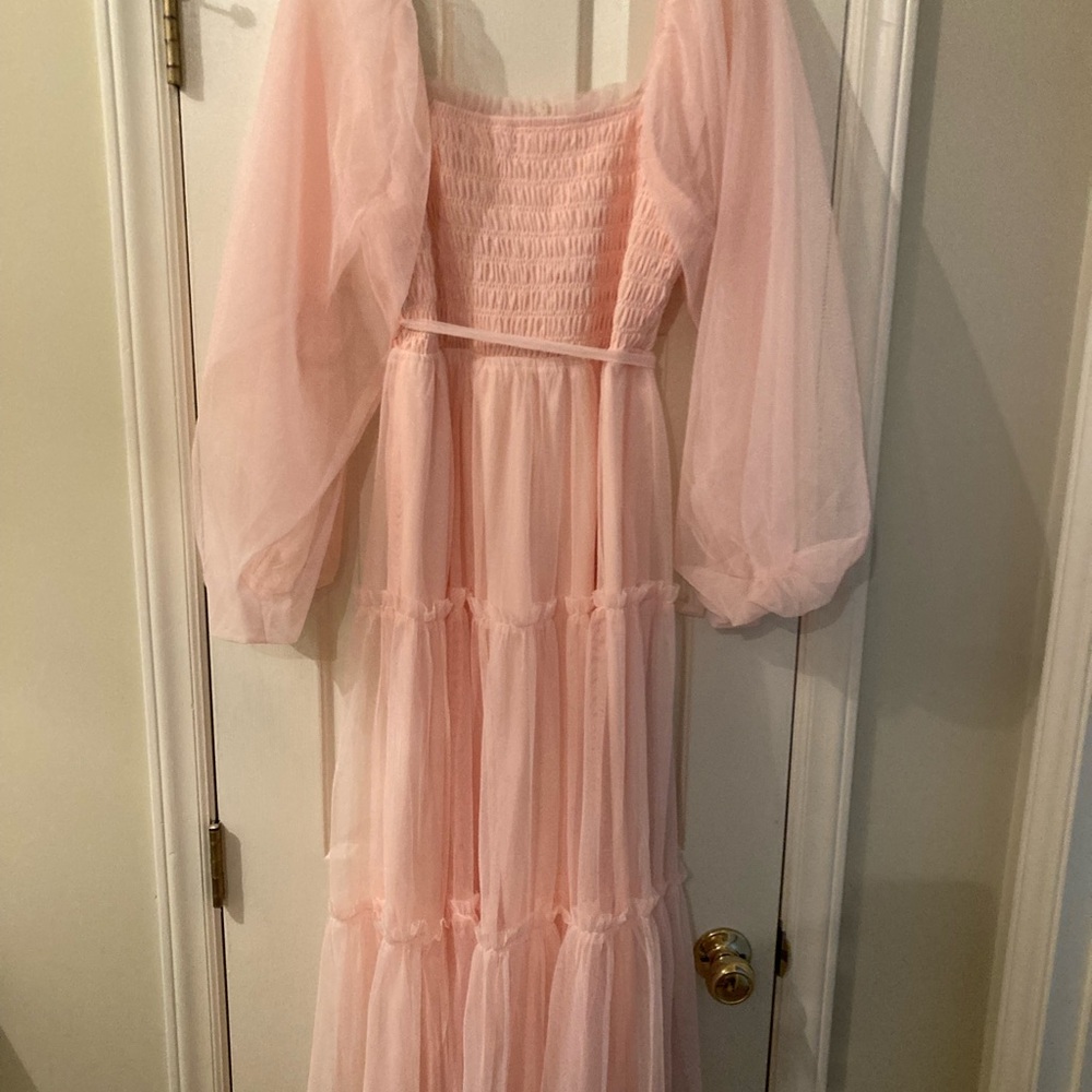 Listicle Blush Pink Maxi Dress - Picture 2 of 3